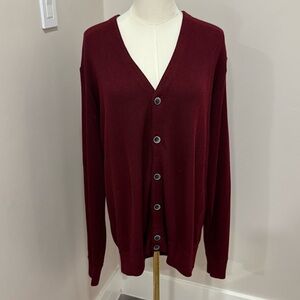 Weatherproof Garment Company Maroon Cardigan XL